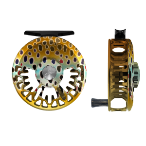 Image of Abel Vaya Fly Reel 5/6 Native Brown Finish and Drag Knob with Walnut Handle