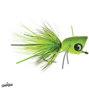 Image of Bass Popper Fluorescent Green Splatter Fly 6