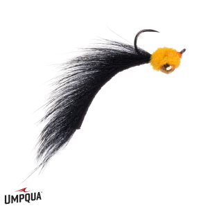 Image of Sunny Side Leech Fly Black / Fl. Orange 16
