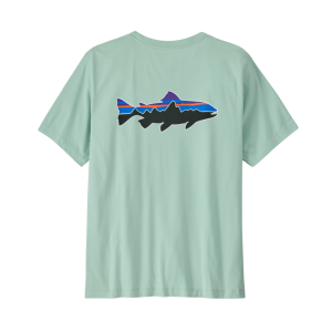 Image of Patagonia Men's Fitz Roy Trout T-Shirt Thin Ice XL