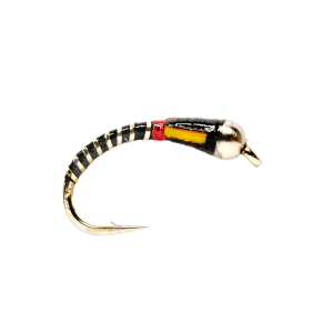 Image of Fulling Mill Black Red Neck Nugget Fly 10