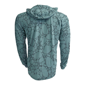 Image of RepYourWater Hooded Sun Shirt Merino Breeze River Rock XL