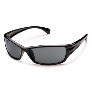 Suncloud Hook Sunglasses Black Gray Polarized Polycarbonate