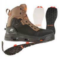 Korkers BuckSkin Fly Fishing Wading Boots with Convertible Outsoles - 7