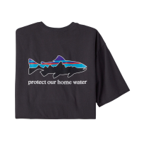 Patagonia Men's Home Water Trout Organic T-Shirt XXL Ink Black