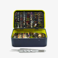 Yakoda Fly Tin & Tweezer Combo Grey/Chartreuse Magnet