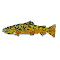 AvidMax Brown Trout Sticker 10 inch