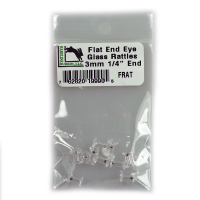Hareline Flat End Eye Glass Rattles 3mm 1/4 inch