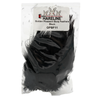 Hareline Golden Pheasant Body Feathers #11 Black