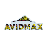 Avidmax Brown Trout Skin 4" Logo Sticker