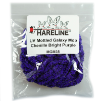 Hareline UV Mottled Galaxy Mop Chenille Bright Purple