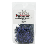 Hareline UV Polar Chenille #11 UV Black Micro