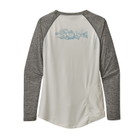 Patagonia Women's Tropic Comfort Crew Hand Drawn Trout: White Large