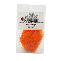 Hareline UV Polar Chenille #187 UV Hot Orange Micro