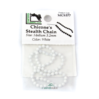 Hareline Chicone's Medium Stealth Chain Beads White
