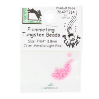 Hareline Plummeting Tungsten Beads 7/64" Metallic Light Pink