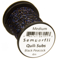 Semperfli Peacock Quill Subs  Medium Black Peacock
