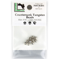 Hareline Tungsten Beads 3/16" Nickel