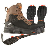 Korkers BuckSkin Fly Fishing Wading Boots with Convertible Outsoles - 7
