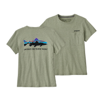 Patagonia Women's Home Water Trout Pocket Responsibili-Tee Small Salvia Green