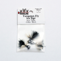Hareline Tungsten Fly Ice Jigs #11 Black 0.20'' (5.00mm)