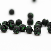 Firehole Slotted Speckled Tungsten Beads 9/32 inch (3.5 mm) Midnight Green