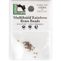 Hareline Multihued Rainbow Brass Beads 5/64 (2mm)