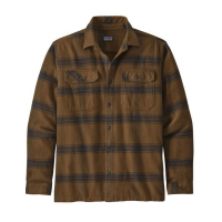Patagonia Men's Long Sleeve Fjord Flannel Shirt L Burlwood: Owl Brown