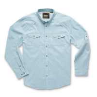 Howler Brothers Firstlight Tech Shirt Primer Plaid: Pale Blue XL