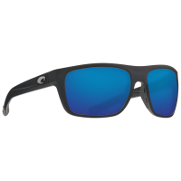 Costa Broadbill Sunglasses Matte Black Frame Blue Mirror 580P