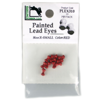 Hareline Painted Lead Dumbbell Eyes XS Red