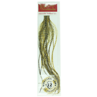 Whiting Farms 100 Packs Size 12 Grizzly dyed Golden Straw