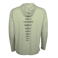 RepYourWater Freshwater Fish Spine 2.0 Recycled Sun Hoody Large Sage