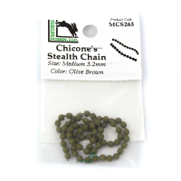 Hareline Chicone's Medium Stealth Chain Beads Olive Brown