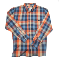 RepYourWater The Last Frontier Flannel Button Down Blue Small
