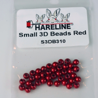 Hareline Small 3D Beads #310 Red