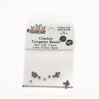 Hareline Crackle Tungsten Beads #138 3/32'' (2.38mm) Fl Pink / Black