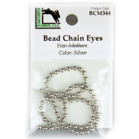 Hareline Bead Chain Eyes Medium Silver
