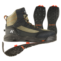 Korkers Greenback Wading Boots with Kling-On & Studded Kling-On Soles - 12