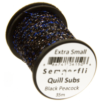 Semperfli Peacock Quill Subs  XS Black Peacock