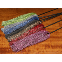 Hareline Micro Barred Voodoo Fibers Black Barred Olive