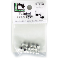 Hareline Painted Lead Dumbbell Eyes Large Pearl
