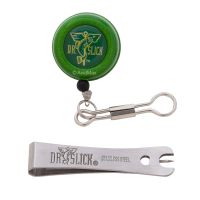 Dr. Slick Green "8" Pin-On-Reel with Satin Traditional Nippers Combo