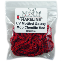 Hareline UV Mottled Galaxy Mop Chenille Red