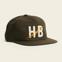 Howler Brothers Unstructured Snapback Hats  Big HB : Dark Olive