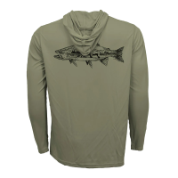 RepYourWater Hooded Sun Shirt, ECO50 Grizzly Trout Medium