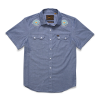 Howler Brothers Crosscut Deluxe Snapshirt Fresh Blooms : Indigo XL