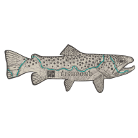 Fishpond Topo Trout Sticker - 8"