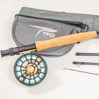 Temple Fork Outfitters TFO NXT Black Label Combo Fly Rod  Kit Black/Gold 5 wt 9 ft