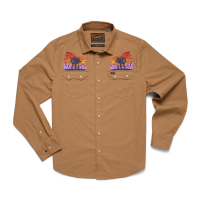 Howler Brothers Crosscut Deluxe Snapshirt XL  Yuccas - Driftwood